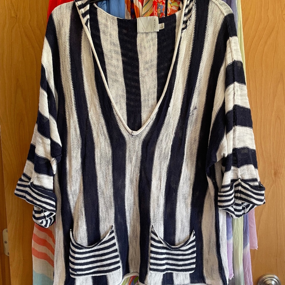 Michel Stars hooded Cotton Blend Sweater (L)